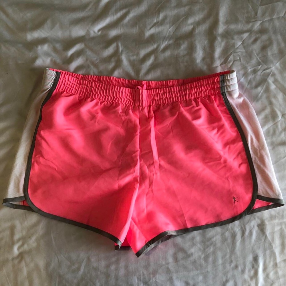 Pink and White Athletic Shorts